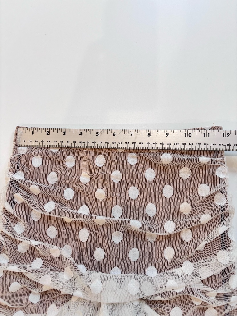 Majorelle Revolve Polka Dot Ruched Asymmetrical Ruffle Midi Skirt - Picture 5 of 7